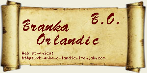 Branka Orlandić vizit kartica